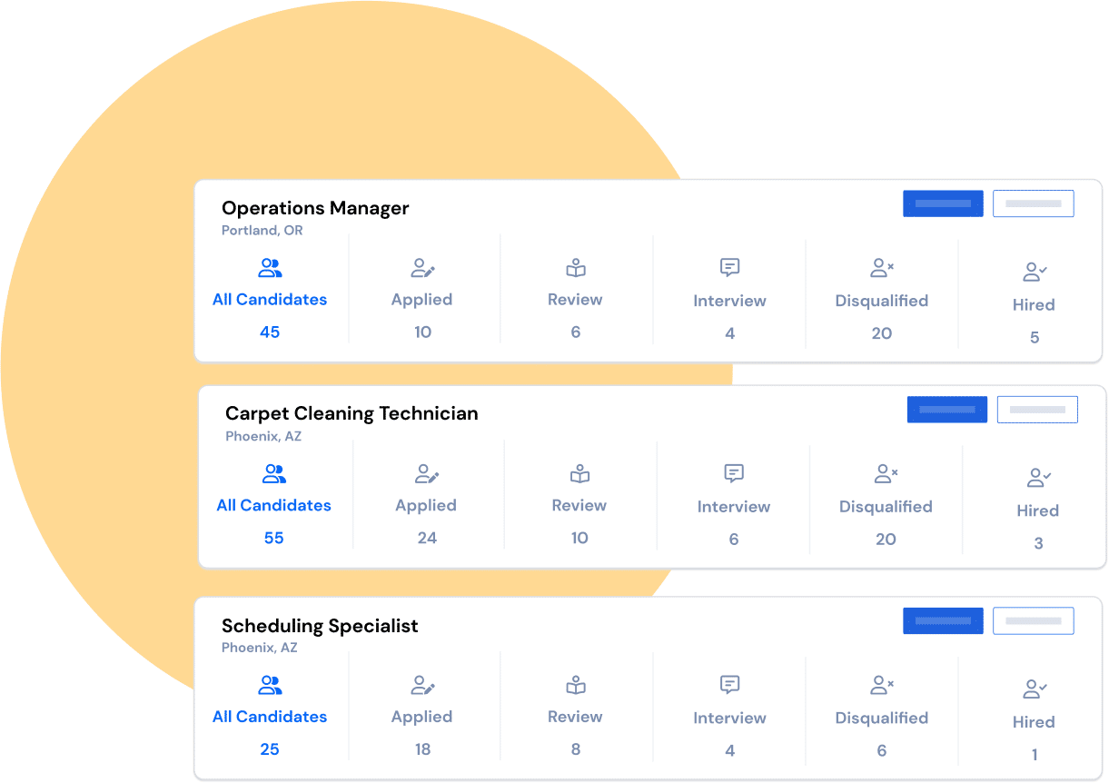 Manage Carpet Cleaning Candidates
