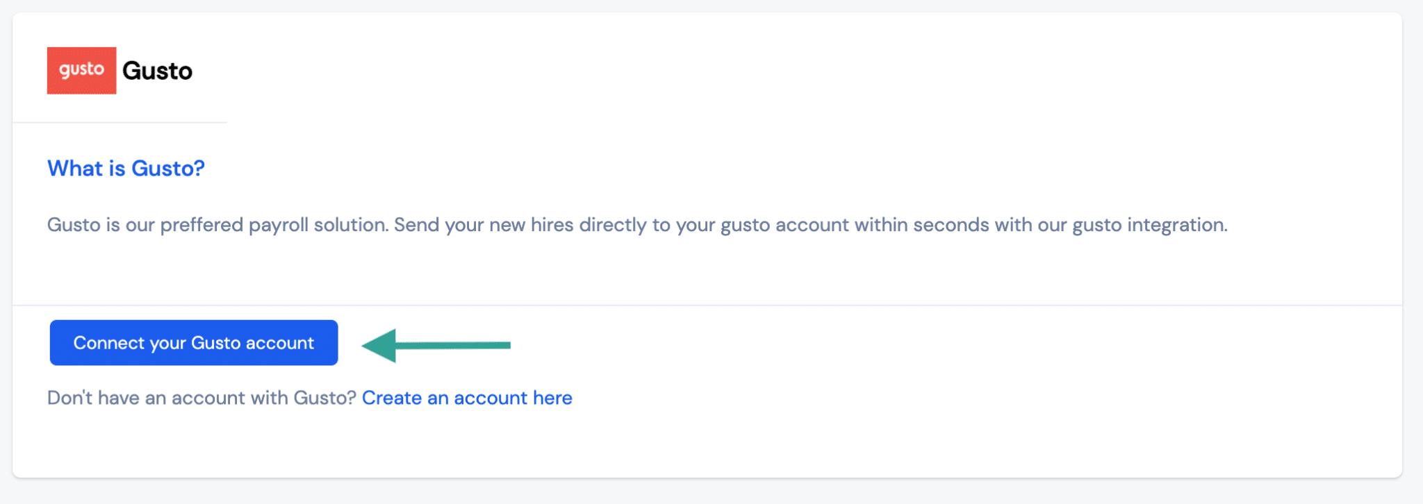 Connect Your Gusto Account