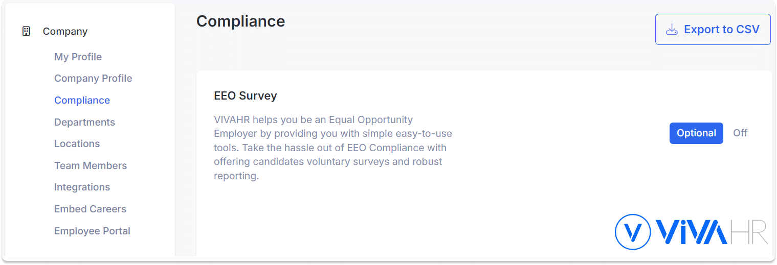 image explaining how to file eeo-1 report with survey tool. Screenshot of the EEO survey in the software. 