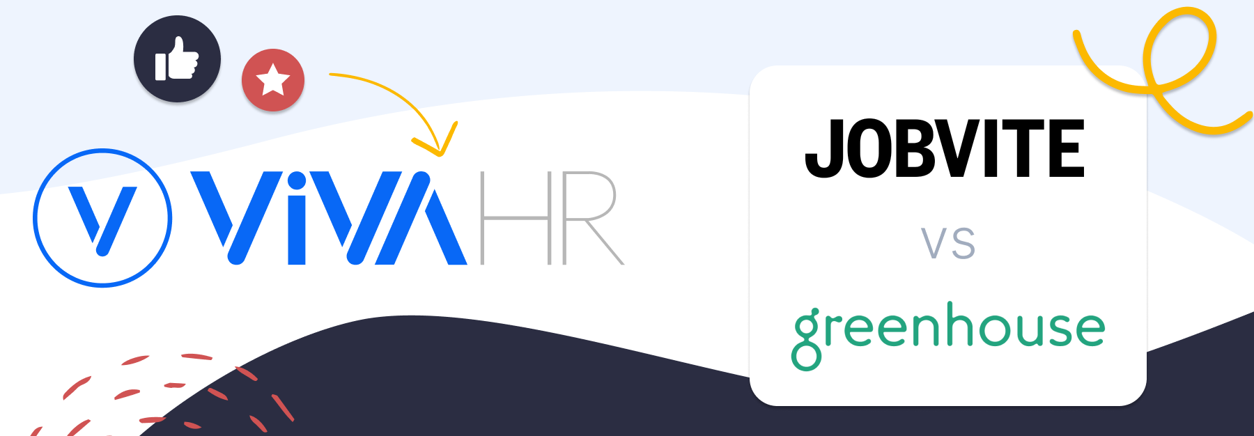 image showing logos of Jobvite Vs Greenhouse and their alternative