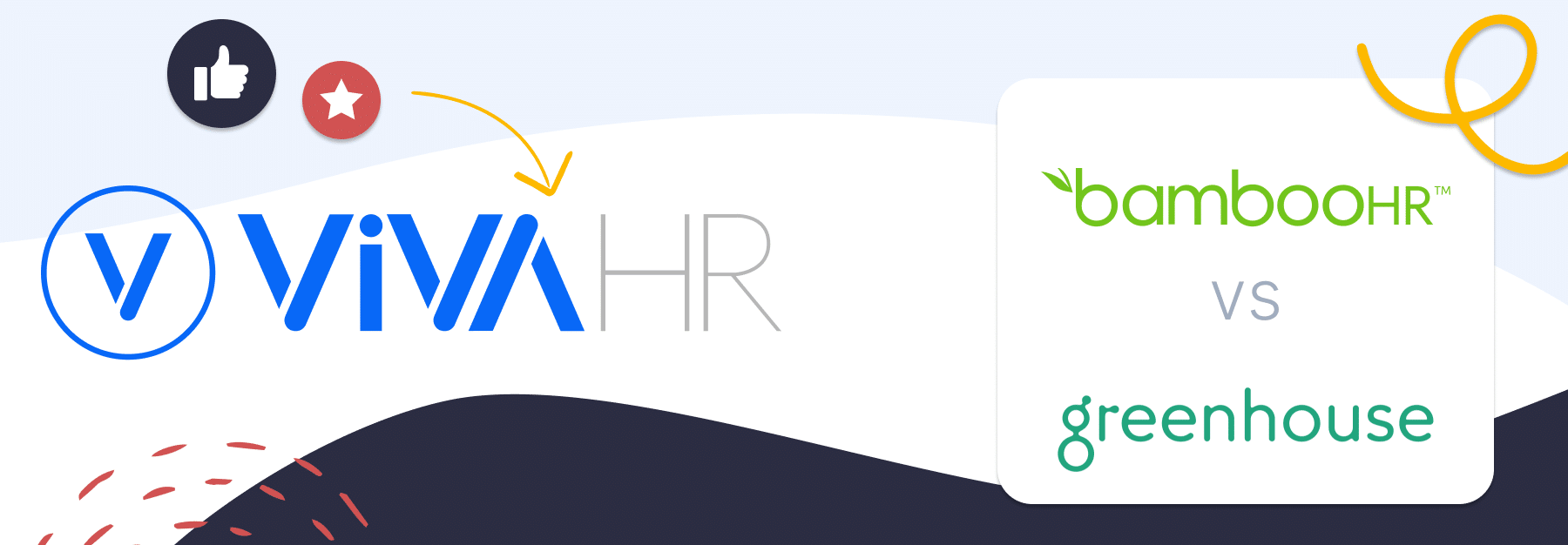 image showing logos of Bamboohr Vs Greenhouse and their ats alternative VIVAHR