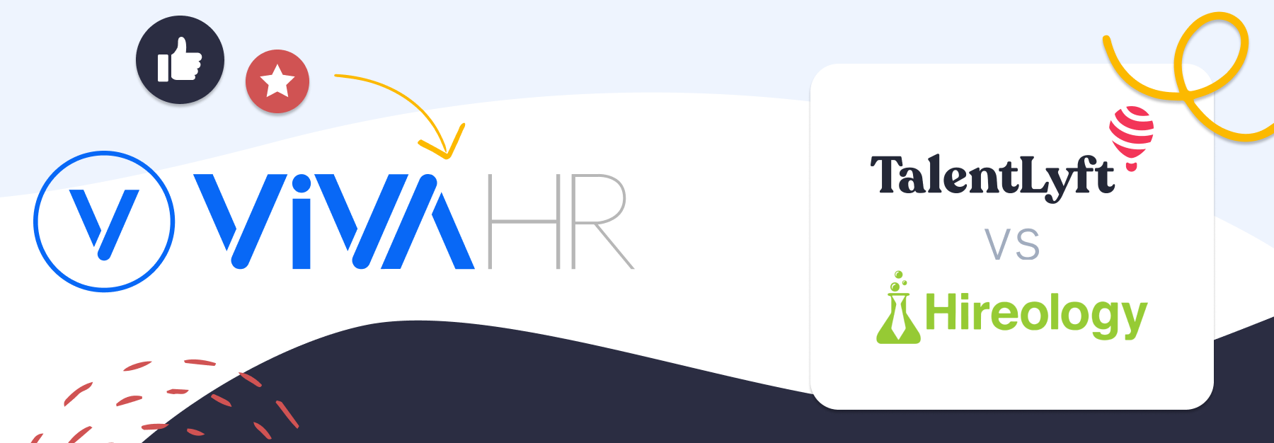 image showing logos of Talentlyft Vs Hireology and their alternative VIVAHR